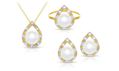 Natural Pearls and Diamond Sets