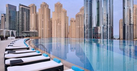 Breakfast and Pool at The Address Dubai Marina