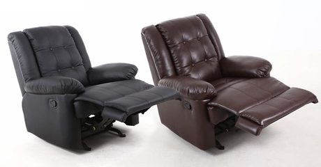 PU-Leather Rocking Recliner Chair