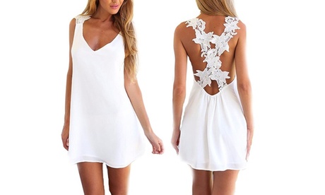 Beach Dress With Lace Back