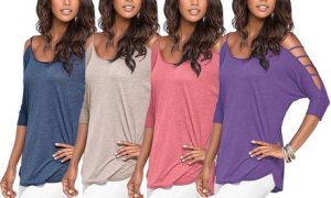 Cut-Out Sleeve Jersey Top