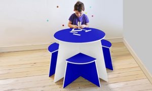 Round Kids' Table with Stools
