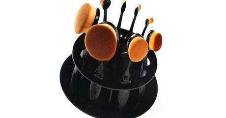 10-Piece Oval Make-Up Brush Set