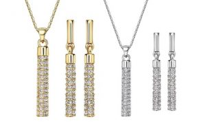 Bar Necklace and Earrings Set
