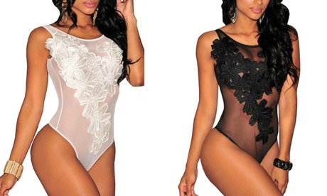 Lace and Mesh Bodysuit