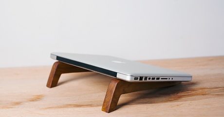 Two-Piece Wooden Laptop Stand