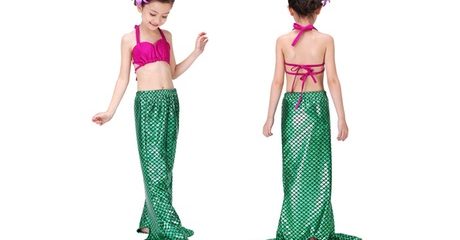 Girls' 3-Piece Mermaid Swimsuit