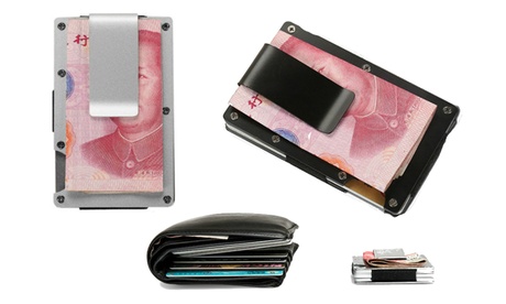 Metal RFID Wallet with Clip