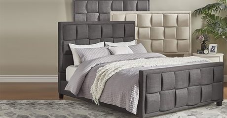 Upholstered cotton and polyester Bed