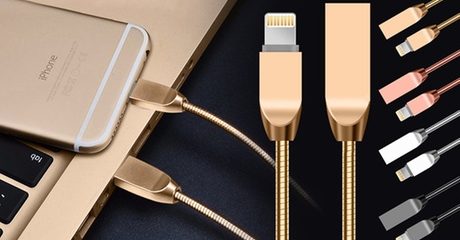 2 Metal-Braided Lightning Cables