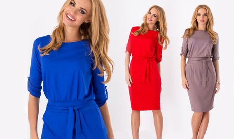 Belted Jersey Dress from AED 69 - DiscountSales.ae - Discount Sales ...