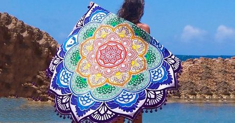 Lotus Flower Beach Blanket