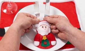 Santa Clause and Gingerbread Cutlery Holders