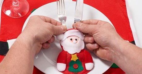Santa Clause and Gingerbread Cutlery Holders