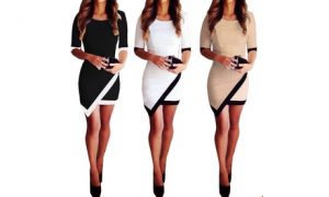 Women's Asymmetric Bodycon Dress
