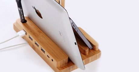 Wooden 4-in-1 Docking Station