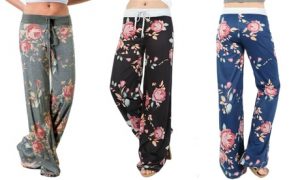 Floral Print Flare Pants