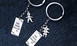 Silver Engraved Key Chain