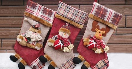 Tartan 3D Christmas Stockings