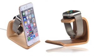Wooden Watch and Phone Stand