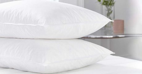 Feather-Filled Cotton Pillows