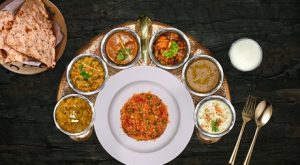 Traditional Indian Thali Lunch