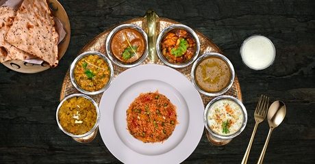 Traditional Indian Thali Lunch