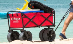 All Terrain folding beach wagon with big wheels