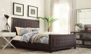 Button-Tufted Bed Frame