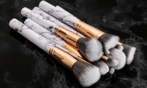 Marble-Effect Make-Up Brush Set