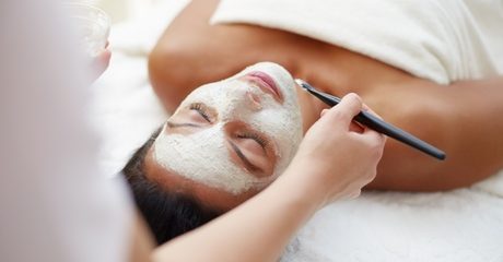 Faces are pampered with a deep cleansing or exfoliation facial; option to include a Gelish mani-pedi  for AED119.00 at Discount Sales.