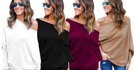 Women's Off-Shoulder Knitted Top