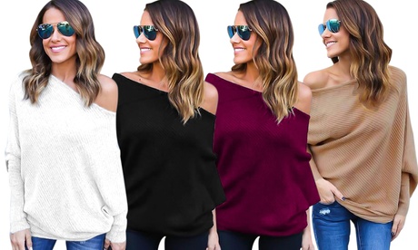 Women's Off-Shoulder Knitted Top