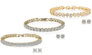 Crystal Zircon Jewellery Duo Set