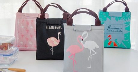 Flamingo Tote Lunch Bag