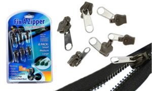 Six-Piece Pack of Zipper Fixes