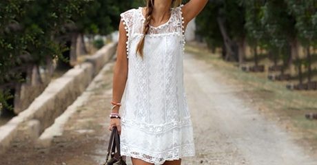 Sleeveless Lace Summer Dress