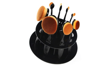 10-Piece Oval Make-Up Brush Set