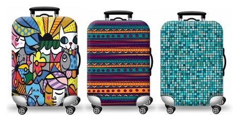 Abstract Theme Luggage Cover