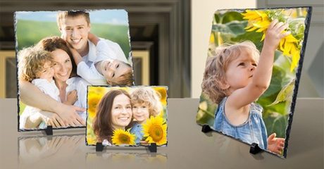 Personalized Stone Slate Photo Prints