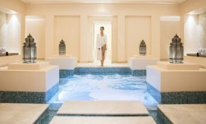 Experience tranquillity in a luxurious setting of a five-star hotel during a day spent at the pool and spa; one-hour spa treatment included for AED335.00 at Discount Sales.