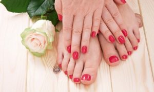 Fingernails and toenails can experience buffing