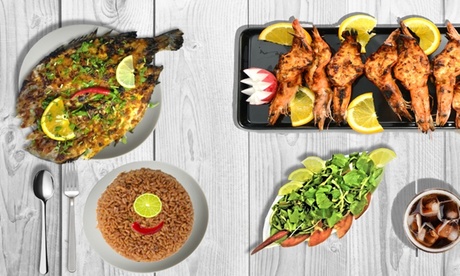 AED 60 Toward Seafood; Valid only for delivery and takeaway