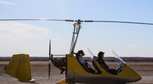 Flying On a Gyrocopter Around Al Khor Desert safaris