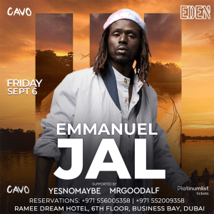 Eden Presents Emmanuel Jal Performing Live in Dubai Nightlife