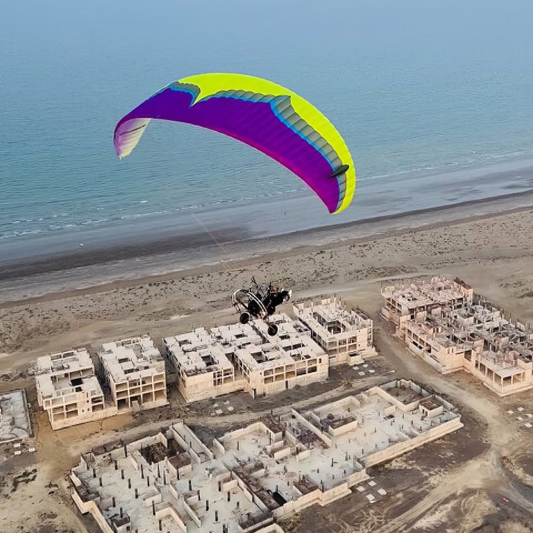 Paramotoring in Sawadi Beach  Al Sawadi Beach