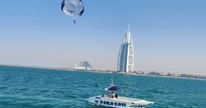 Parasailing In The Middle Of The Sea At 500ft For One Or Two MI Yacht Dubai Musa Ibrahim Leisure Yachts And Boat Rental Dubai UAE