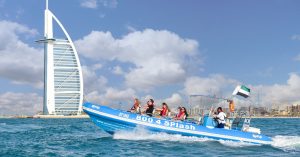 For One Child Or One Or Two Adults: 90-Min Sightseeing Speedboat Tour Splash Tours Dubai UAE
