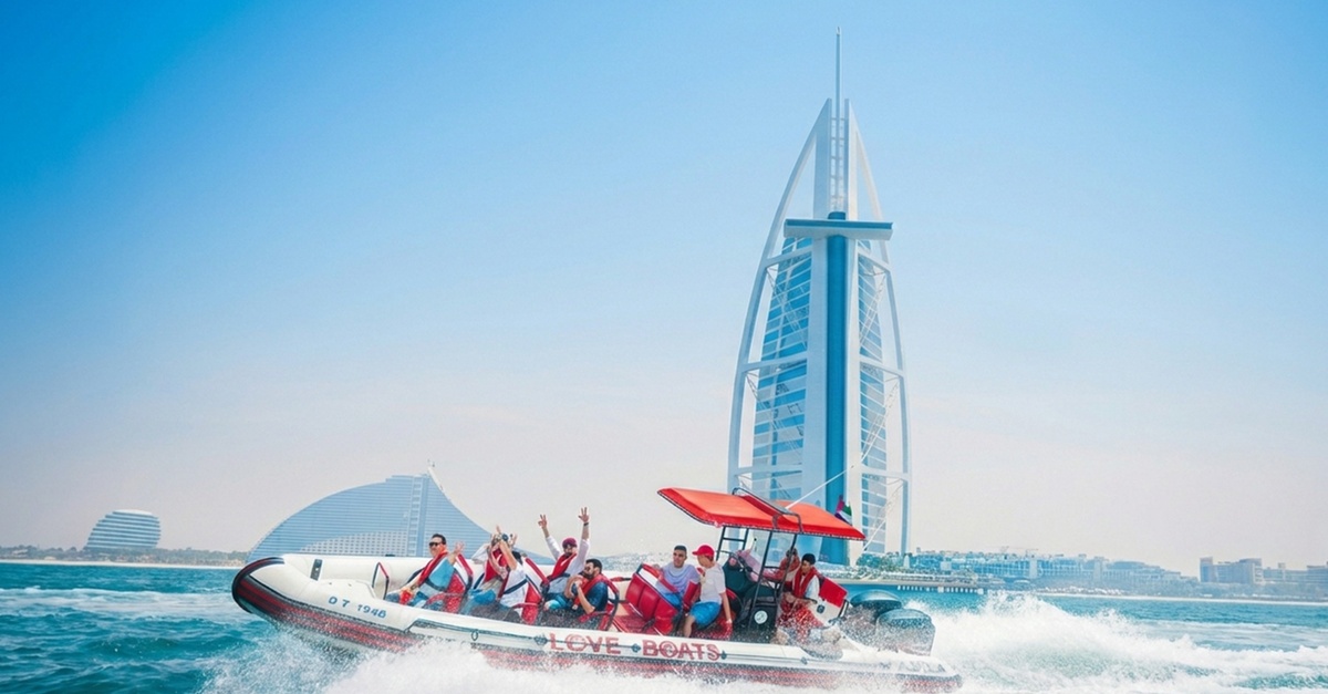 60-minute Love Boat/Speed Boat Cruise: Iconic Dubai Landmarks Kyka Group Dubai UAE