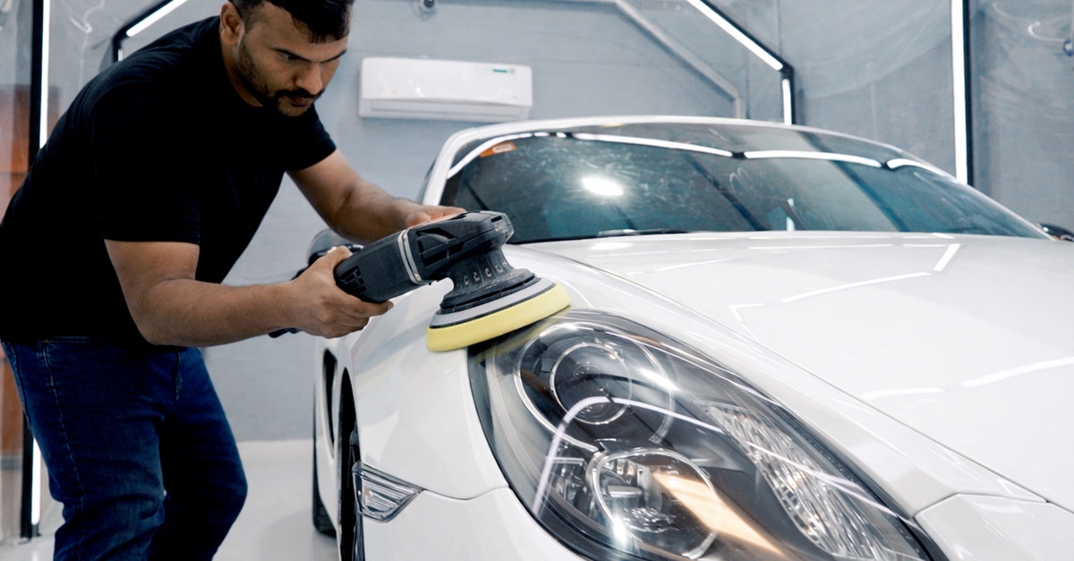 Express Car Polish For Showroom Shine Or 2 Front Headlight Restoration Rhino Nano Car Care LLC Dubai UAE